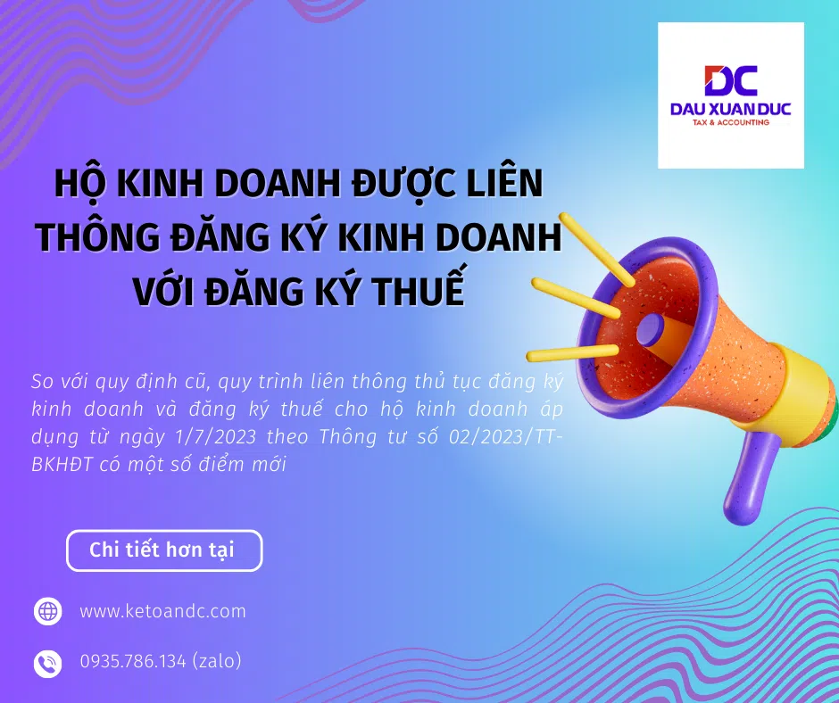 5 điểm mới khi hộ kinh doanh được liên thông đăng ký kinh doanh với đăng ký thuế