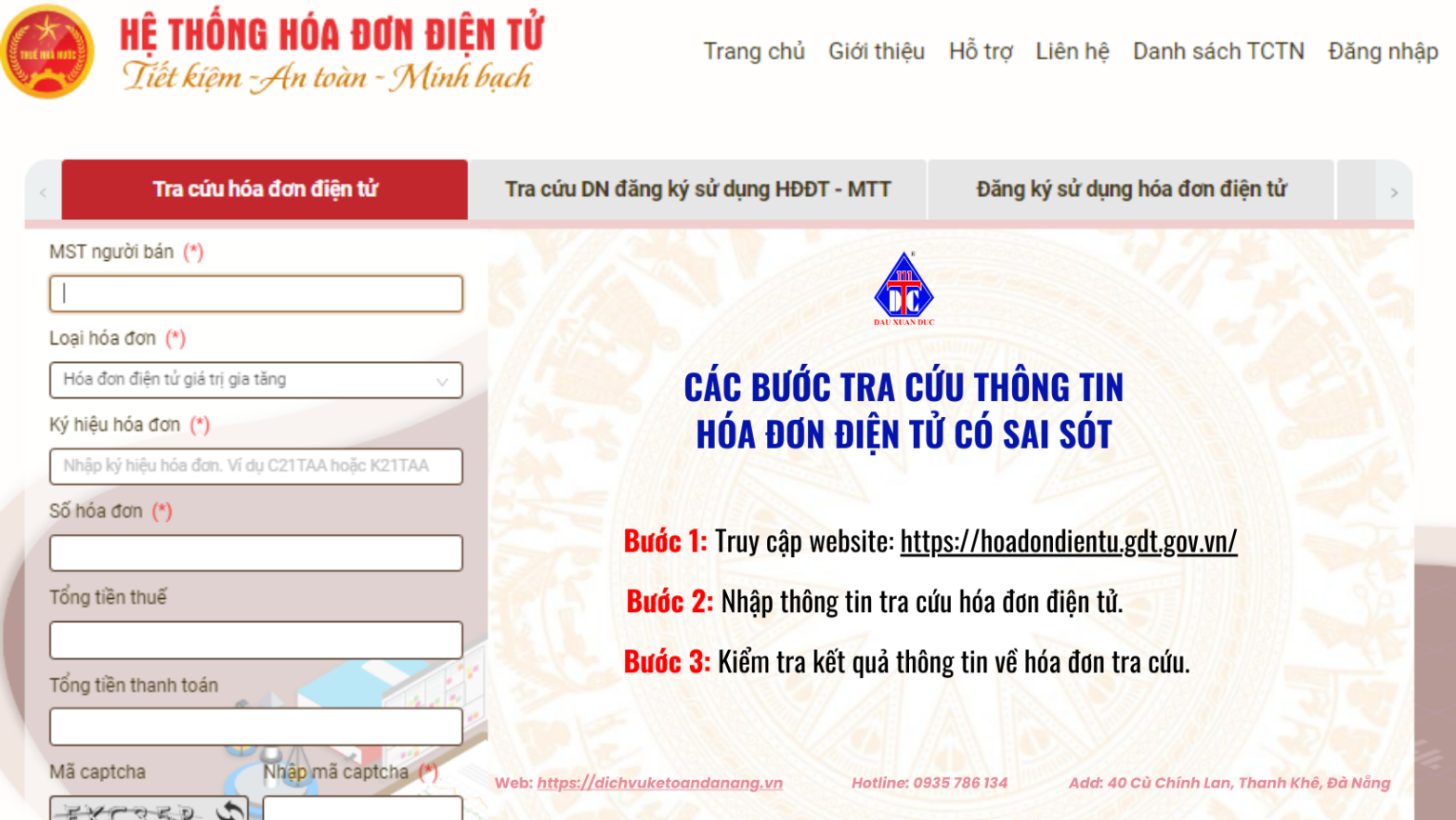 CÁC BƯỚC TRA CỨU HÓA ĐƠN ĐIỆN TỬ ĐÃ LẬP CÓ SAI SÓT