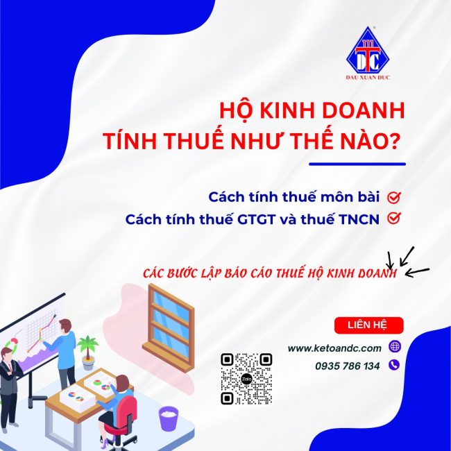 CÁCH TÍNH THUẾ ĐỐI VỚI HỘ KINH DOANH