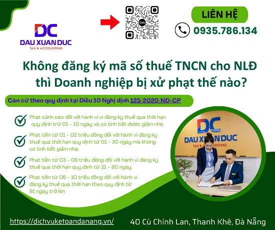 KHÔNG ĐĂNG KÝ MST TNCN cho NLĐ thì DOANH NGHIỆP BỊ XỬ PHẠT THẾ NÀO?