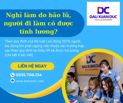 Nghỉ làm do bão lũ, người đi làm có được tính lương?