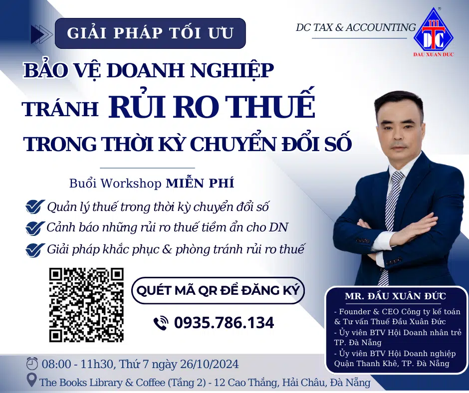 Workshop “Bảo vệ doanh nghiệp tránh những rủi ro thuế trong thời kỳ chuyển đổi số”