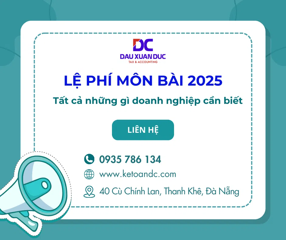 Những điều doanh nghiệp cần biết về LỆ PHÍ MÔN BÀI 2025