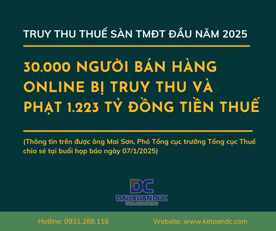 Truy thu thuế sàn thương mại điện tử đầu năm 2025